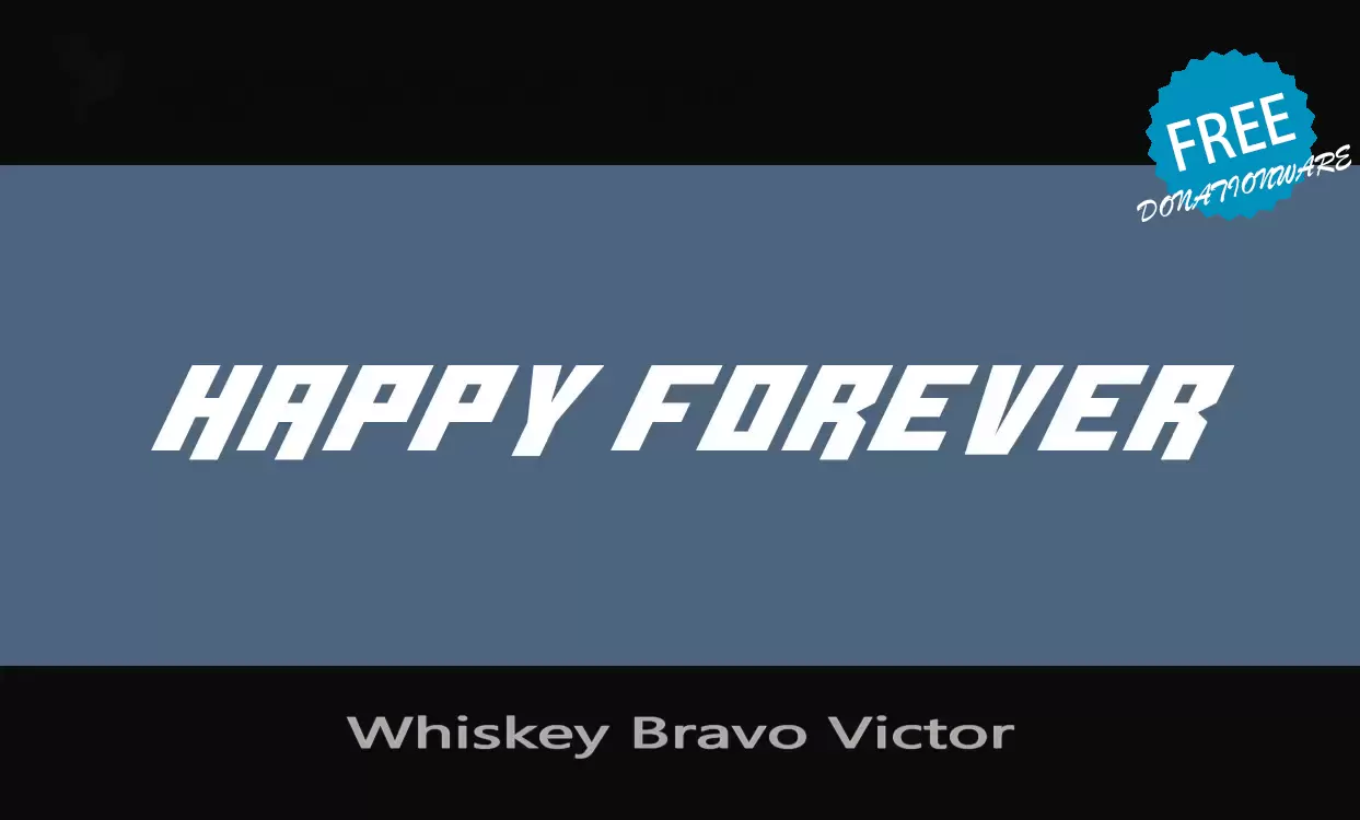 「Whiskey-Bravo-Victor」字体效果图