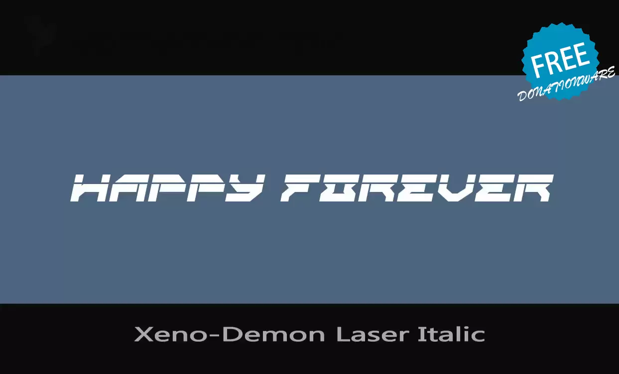 「Xeno-Demon-Laser-Italic」字体效果图