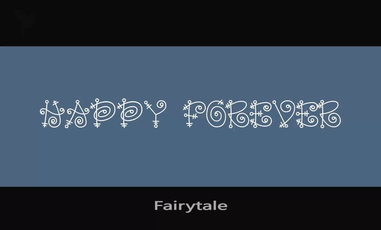 「Fairytale」字体效果图