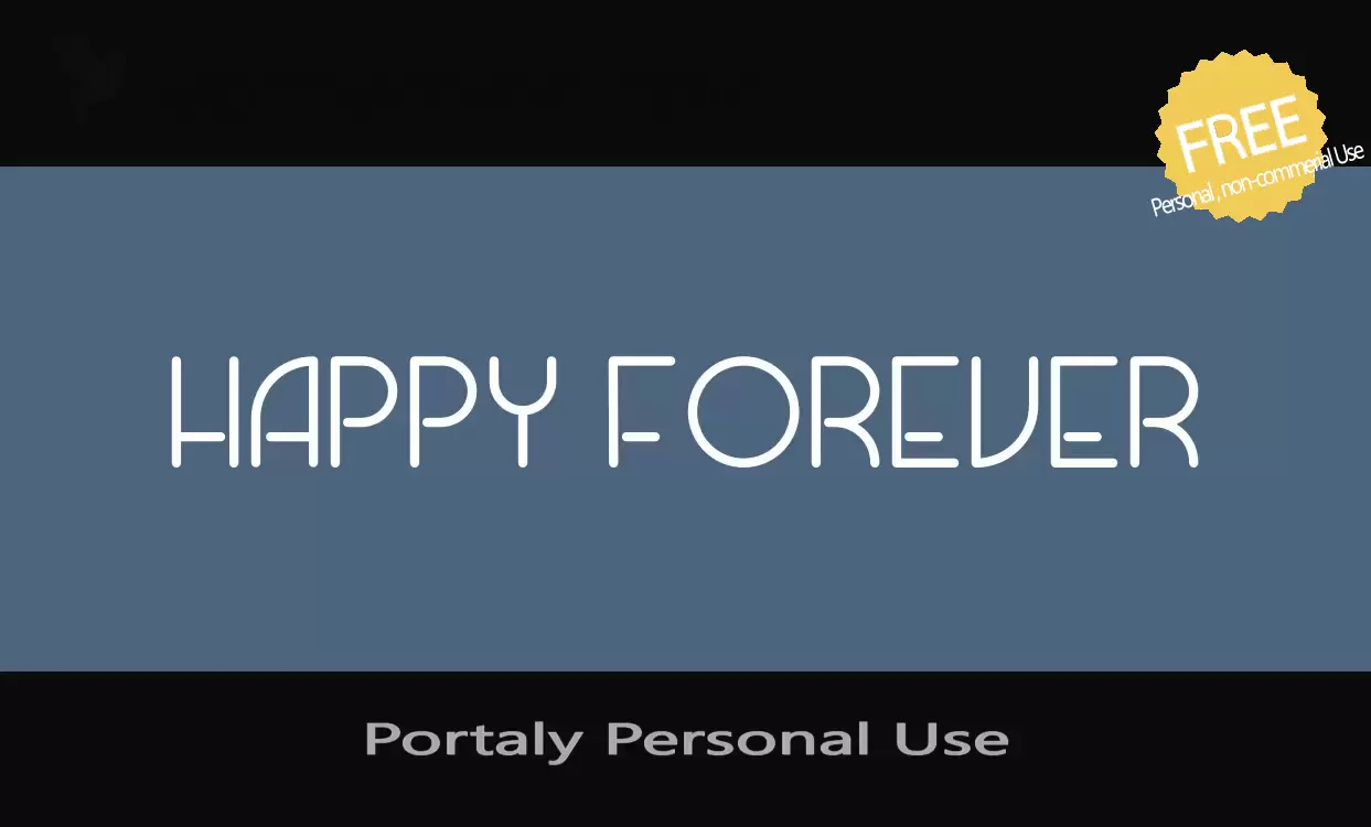 「Portaly-Personal-Use」字体效果图