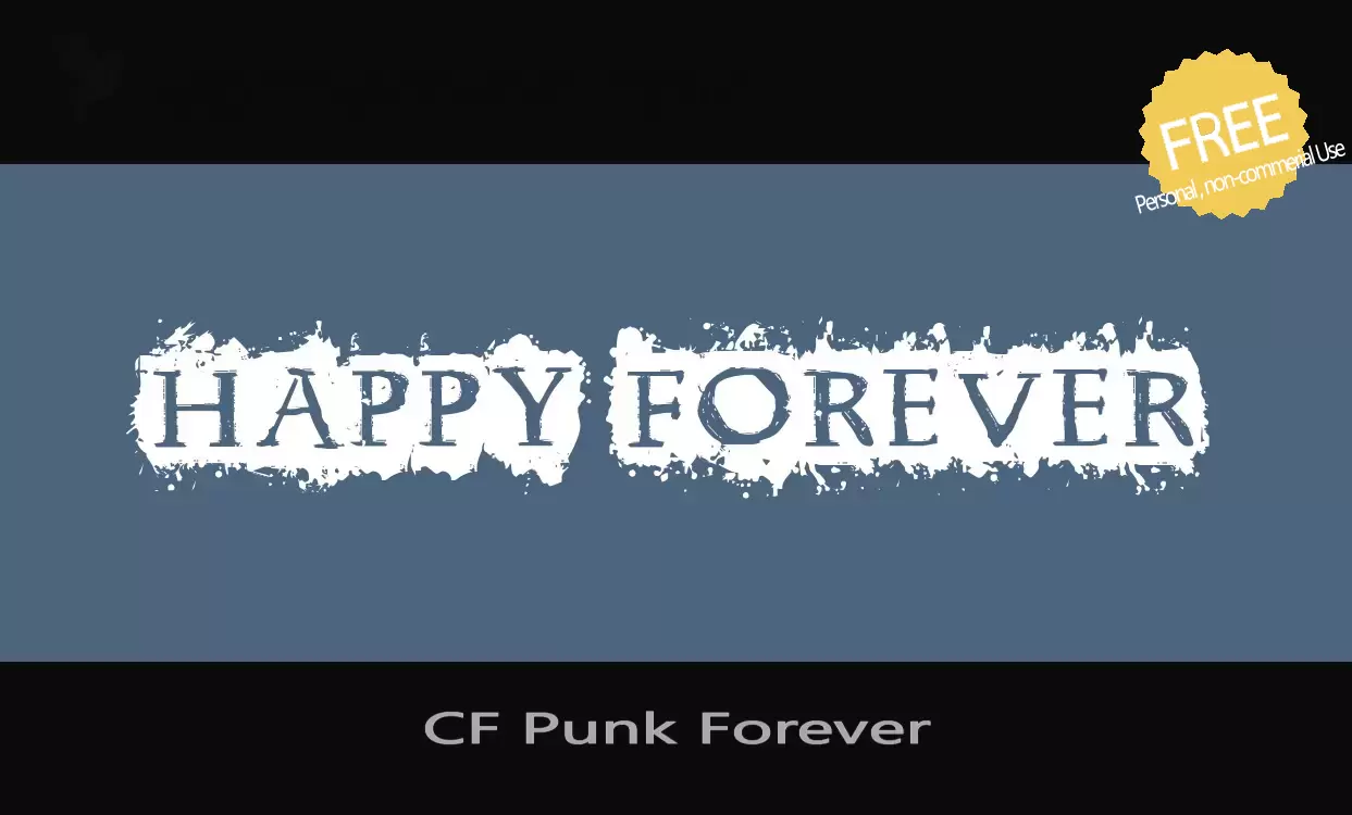 Font Sample of CF-Punk-Forever