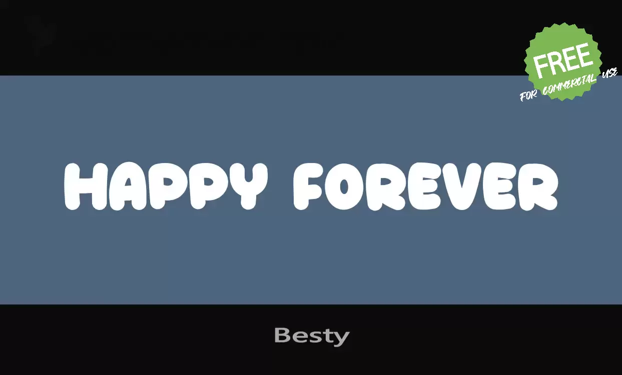 Font Sample of Besty