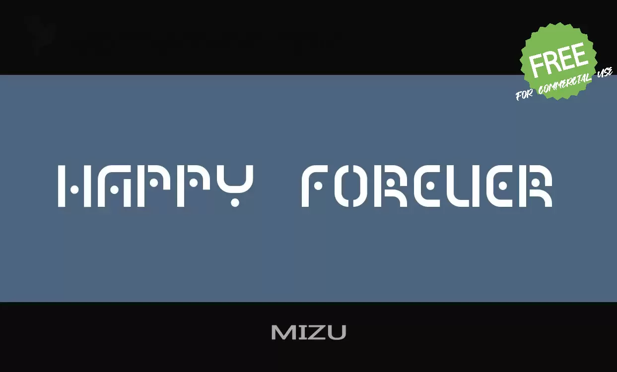 Font Sample of MIZU