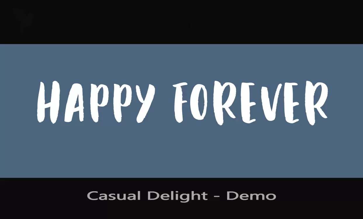 Font Sample of Casual-Delight---Demo