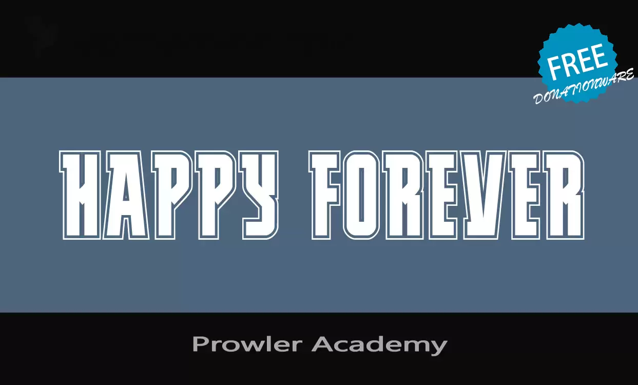 「Prowler-Academy」字体效果图