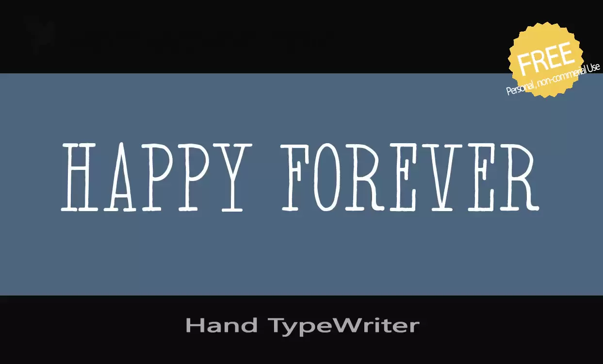 「Hand-TypeWriter」字体效果图