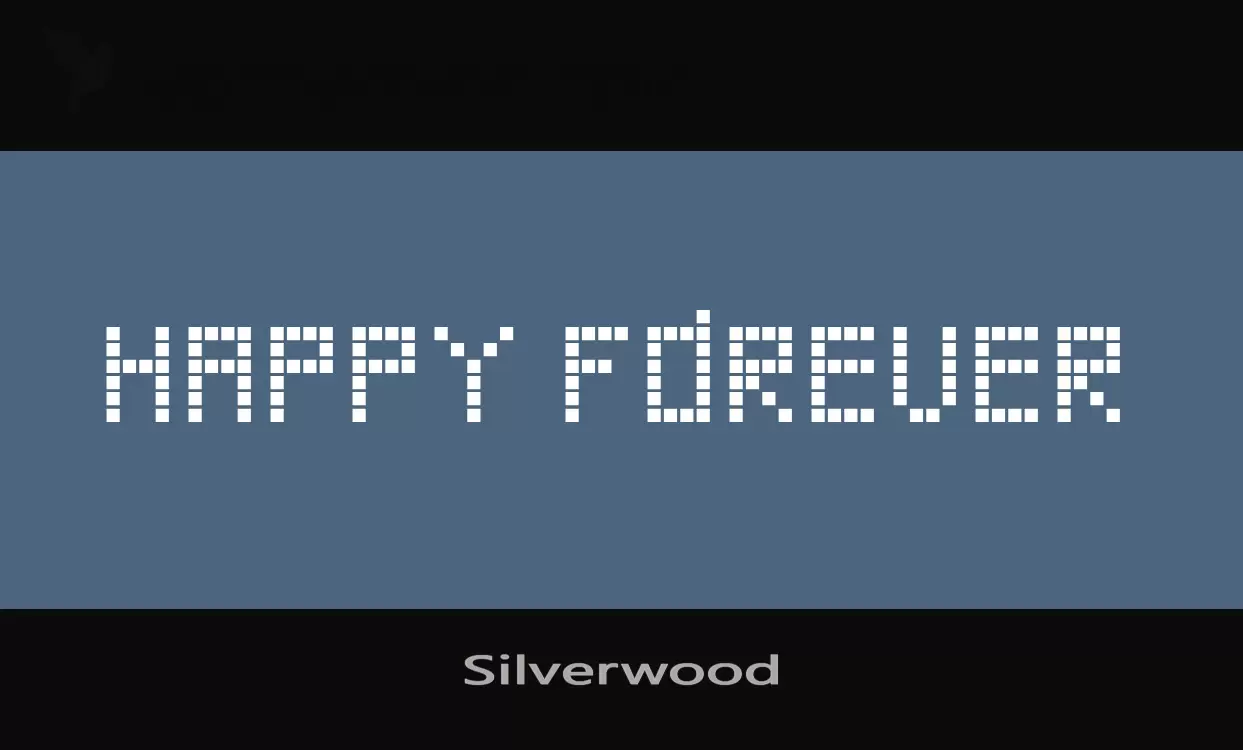 「Silverwood」字体效果图