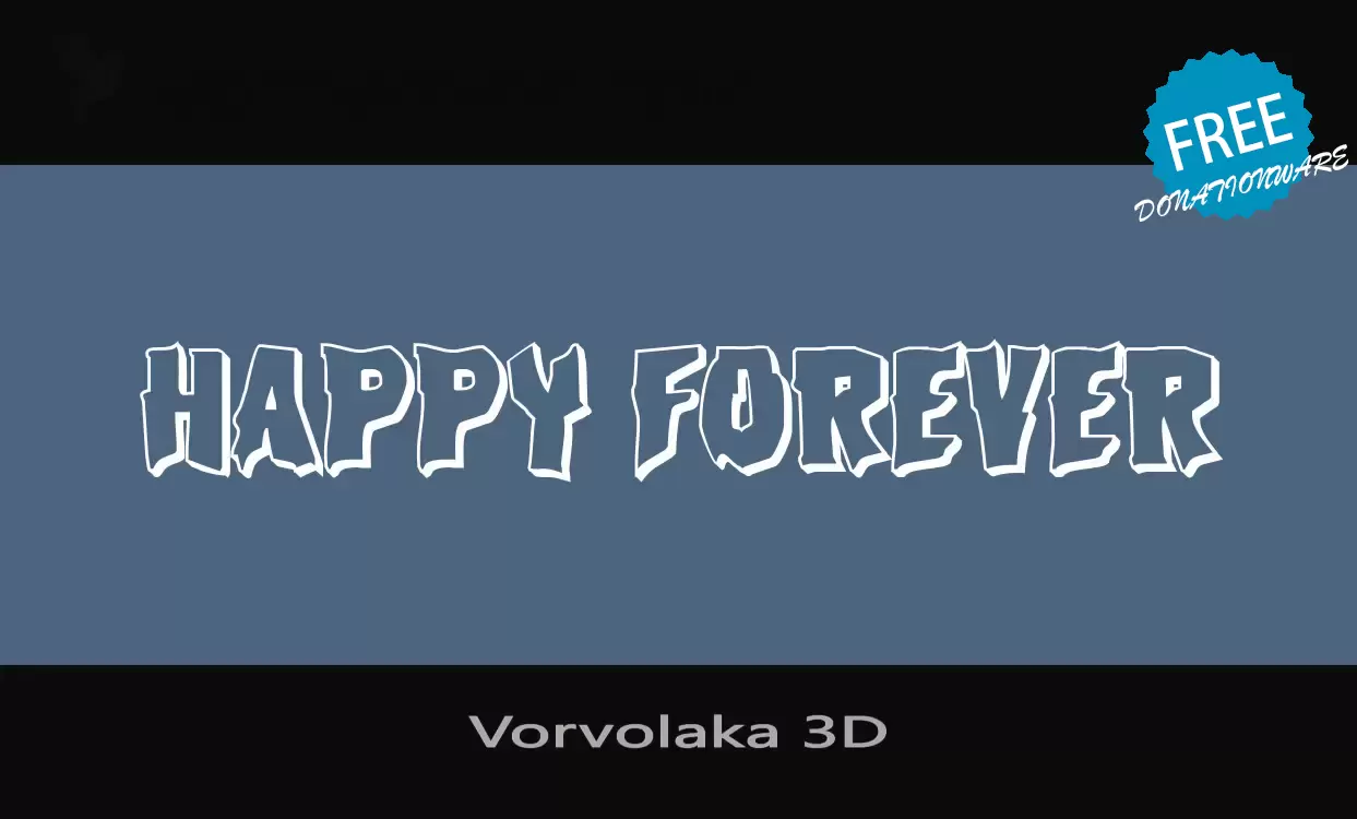 「Vorvolaka-3D」字体效果图