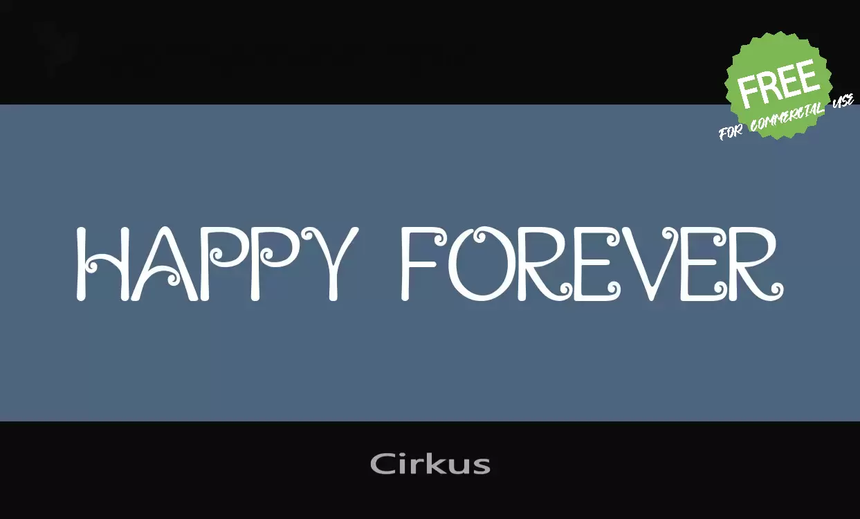 Font Sample of Cirkus