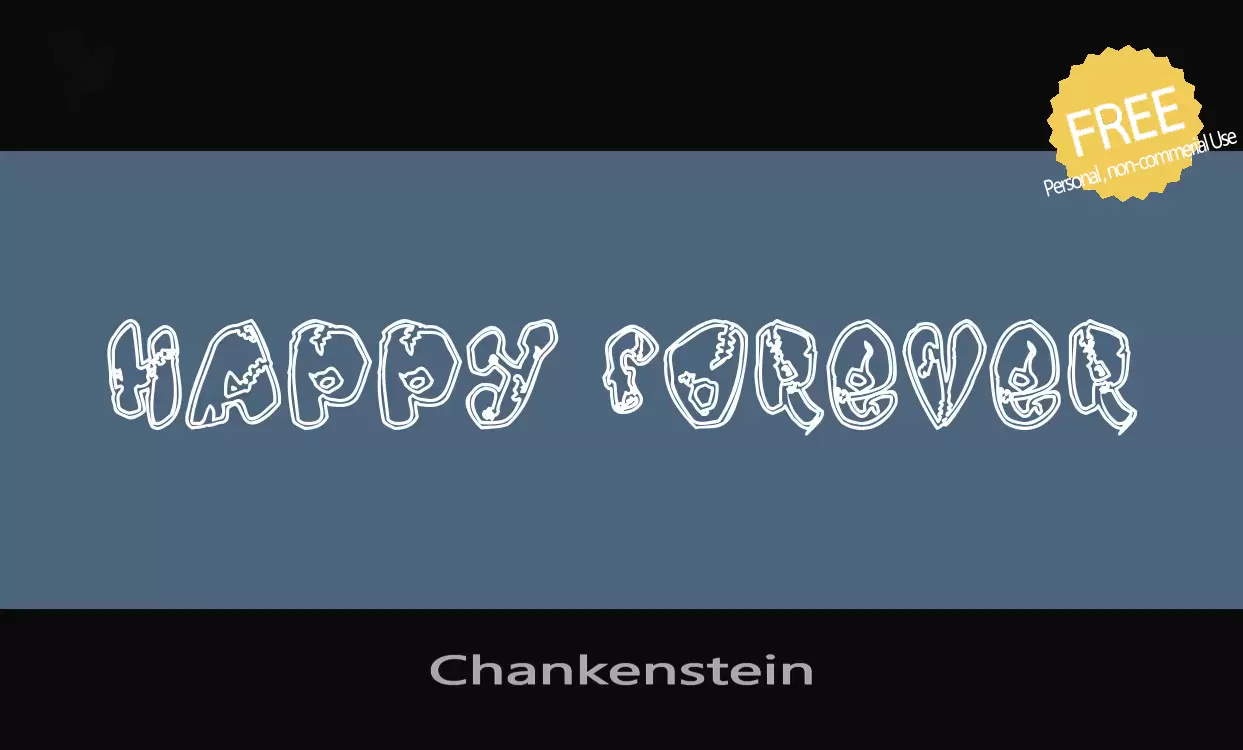 Font Sample of Chankenstein