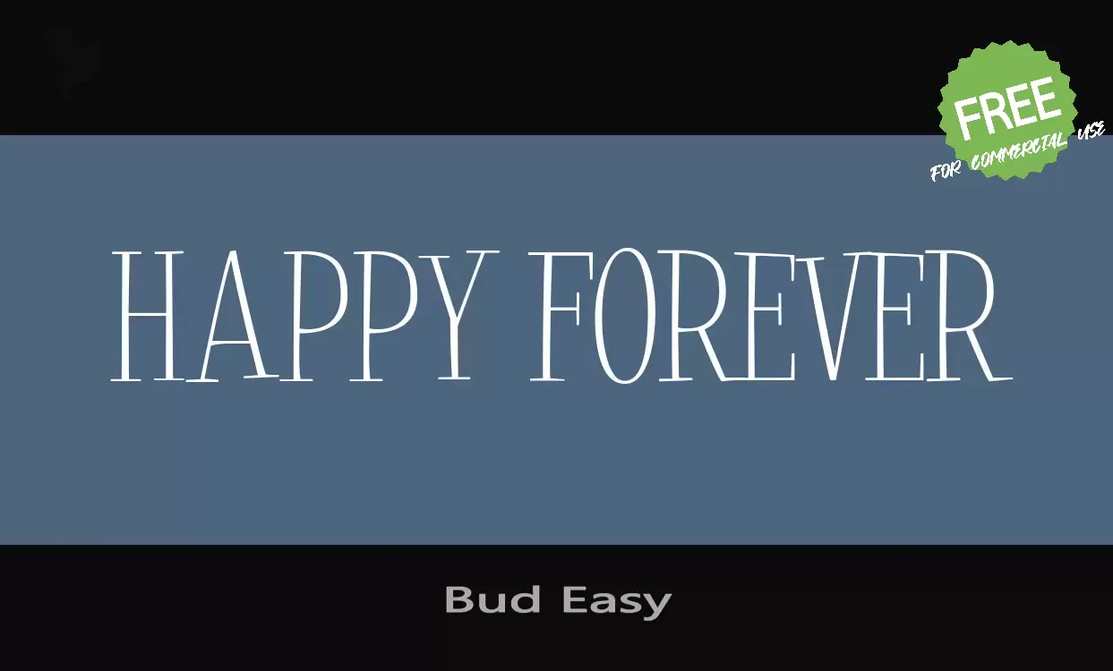 Font Sample of Bud-Easy