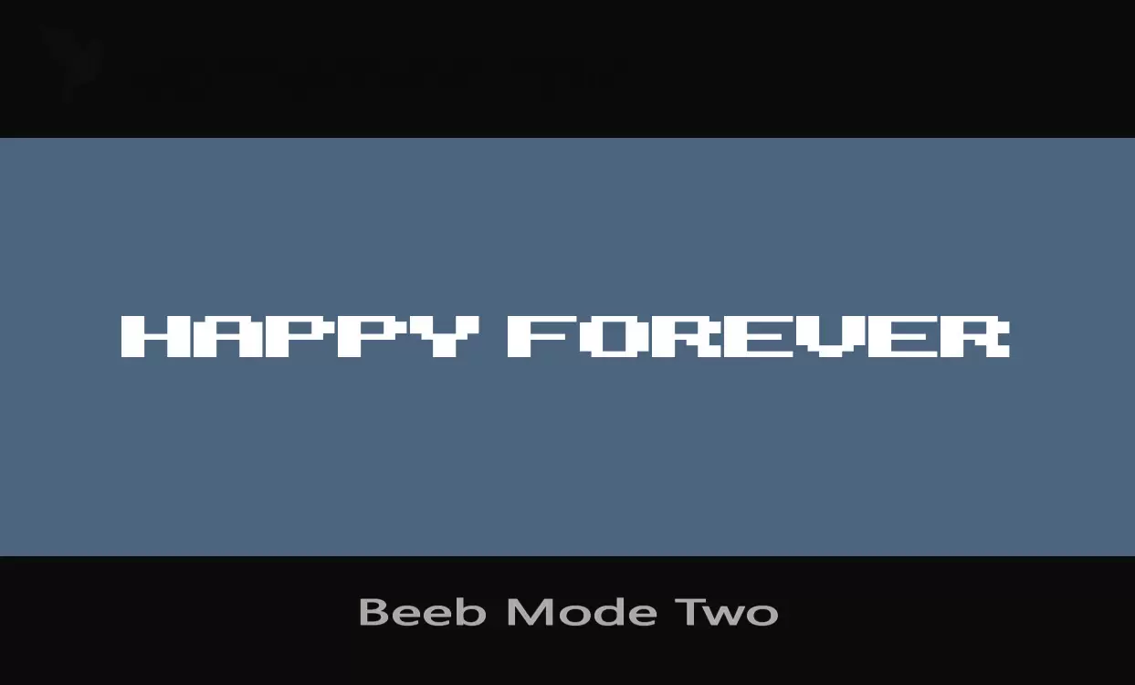 Font Sample of Beeb-Mode-Two