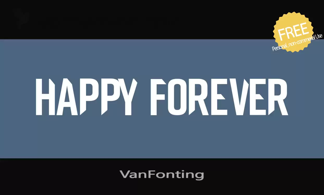 「VanFonting」字体效果图