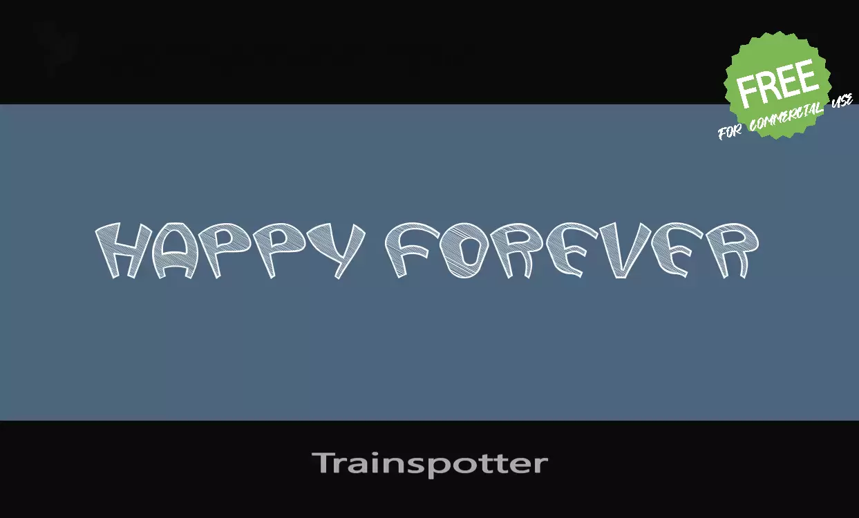 Font Sample of Trainspotter