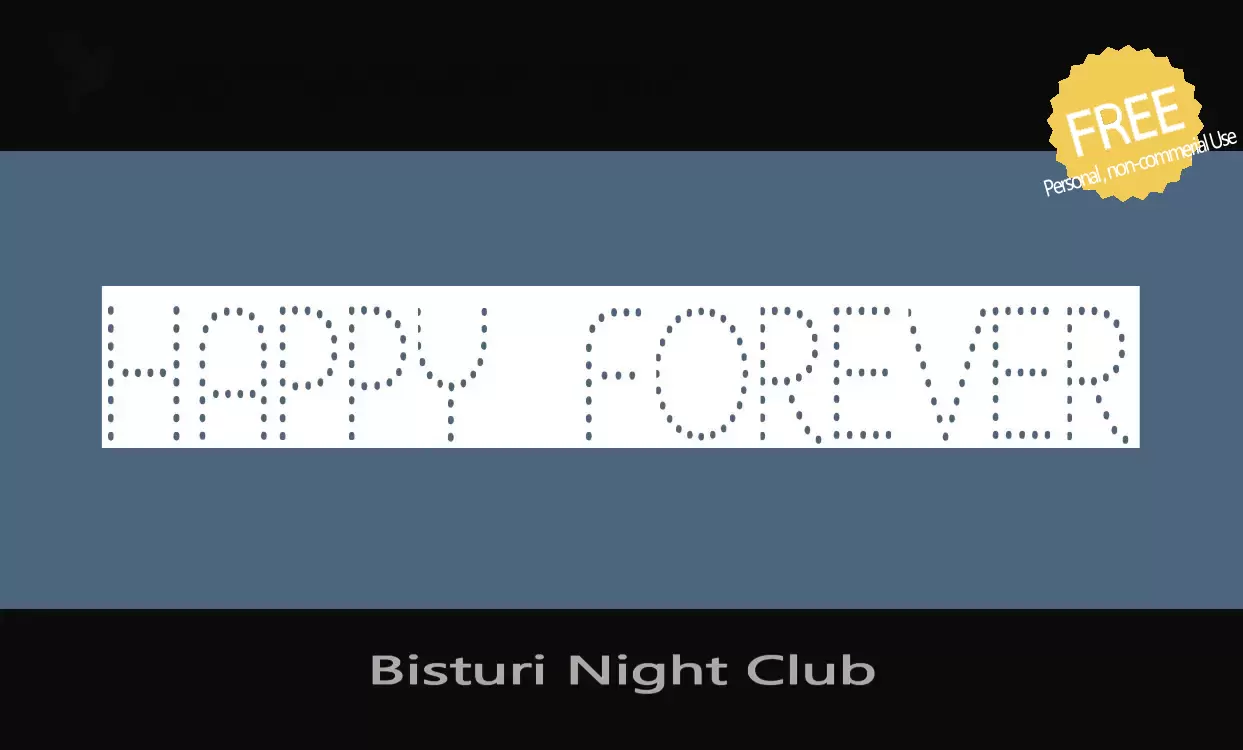 Font Sample of Bisturi-Night-Club