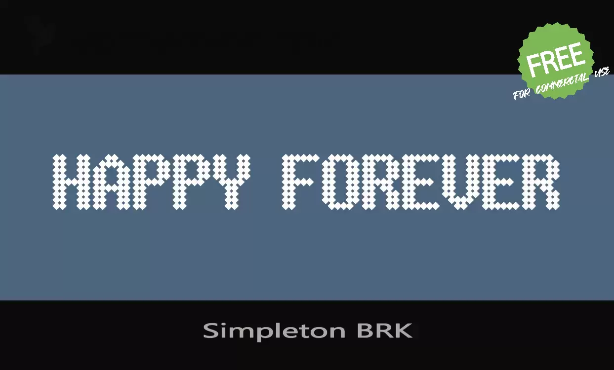 「Simpleton BRK」字体效果图