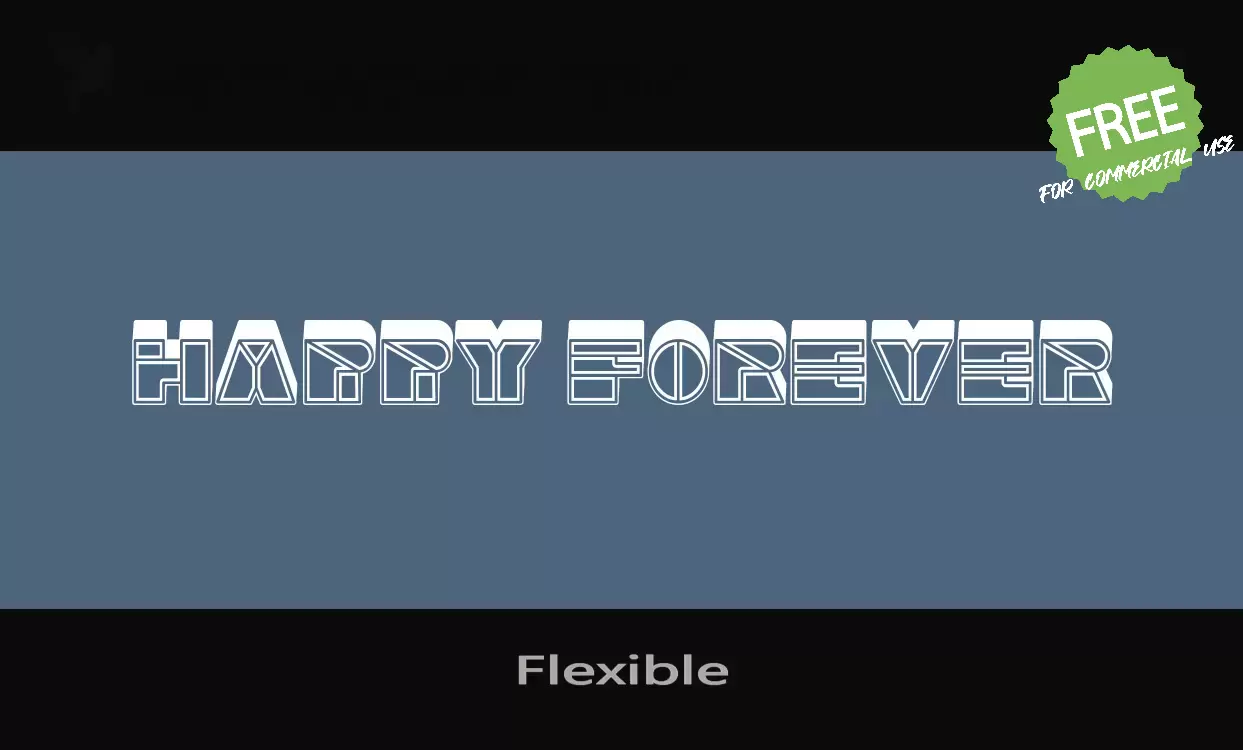 「Flexible」字体效果图