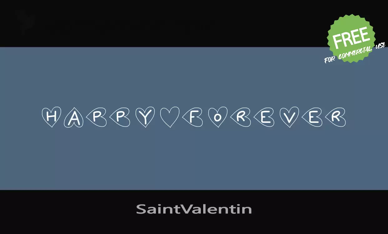 Font Sample of SaintValentin