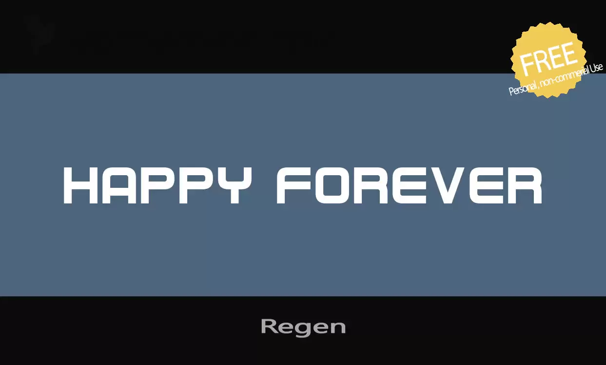 Font Sample of Regen