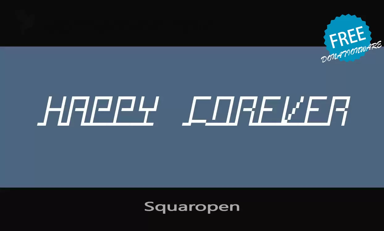 Font Sample of Squaropen