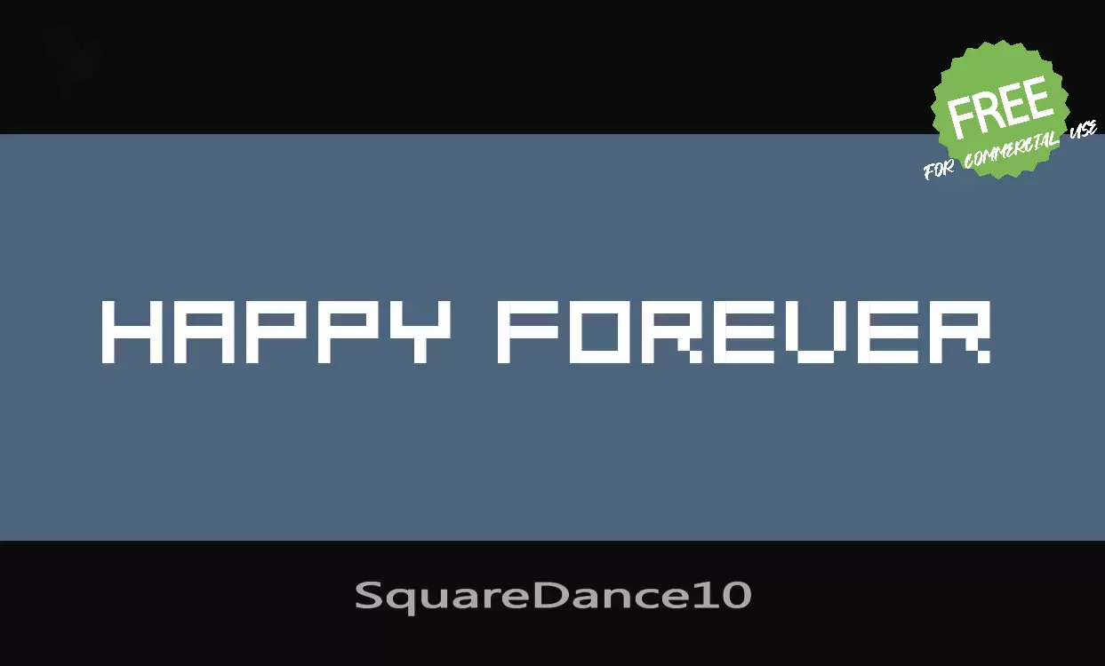 「SquareDance10」字体效果图