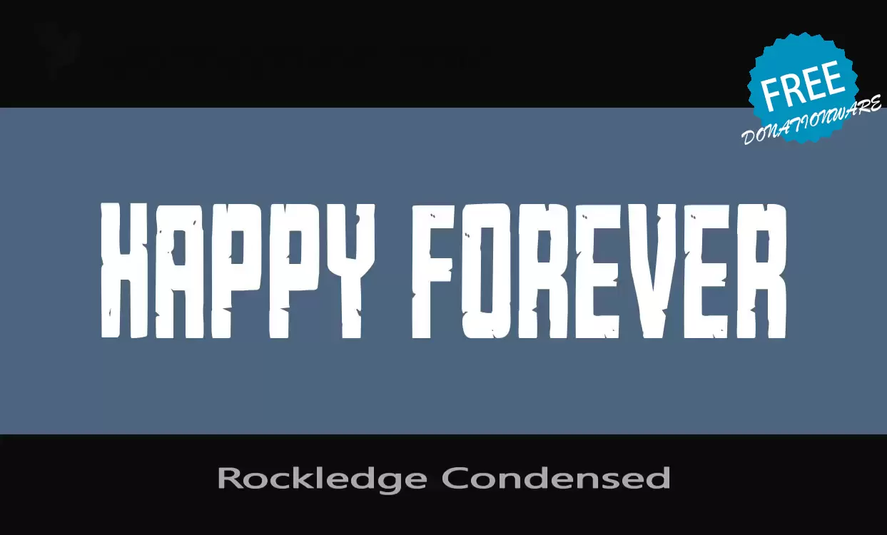 Font Sample of Rockledge-Condensed