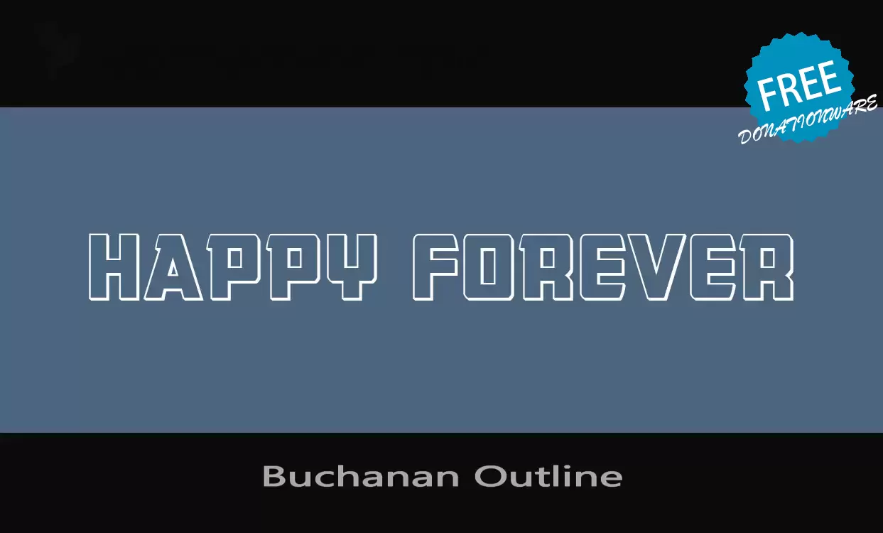 Font Sample of Buchanan-Outline