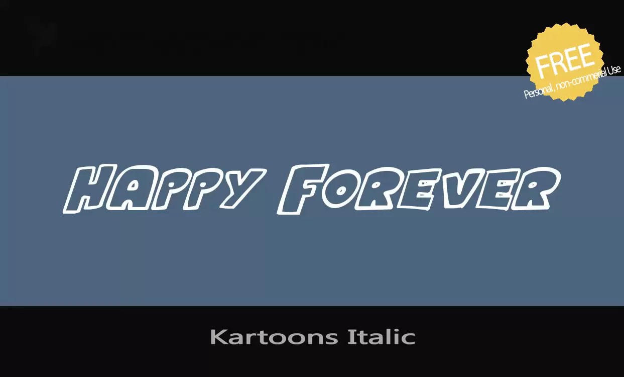 Font Sample of Kartoons-Italic