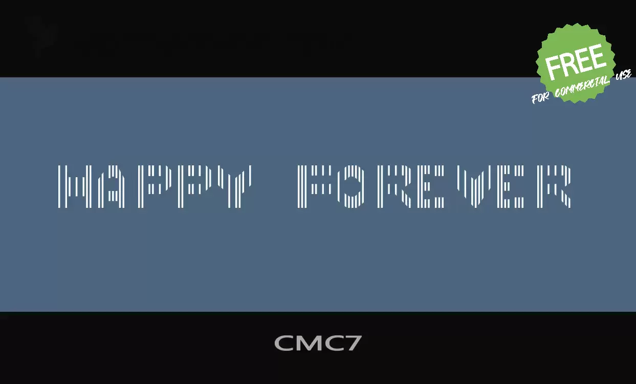 「CMC7」字体效果图