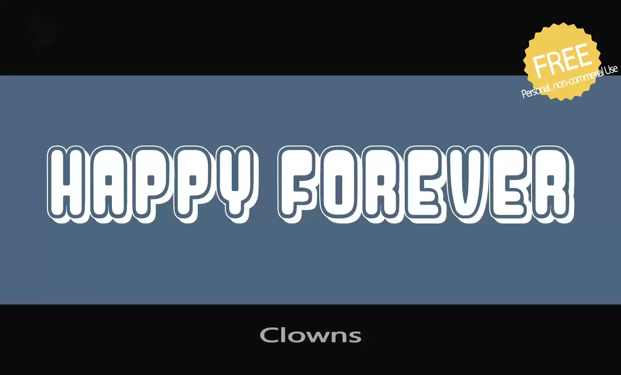 Font Sample of Clowns