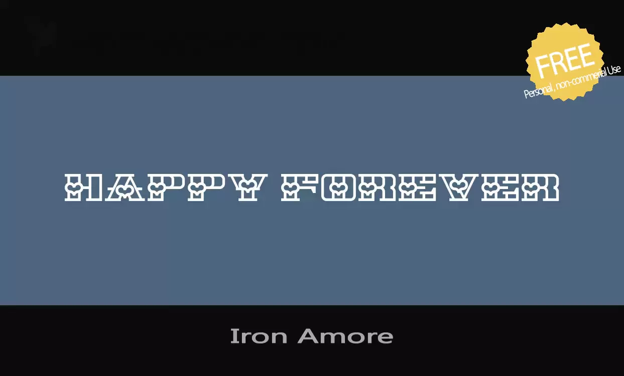 「Iron-Amore」字体效果图