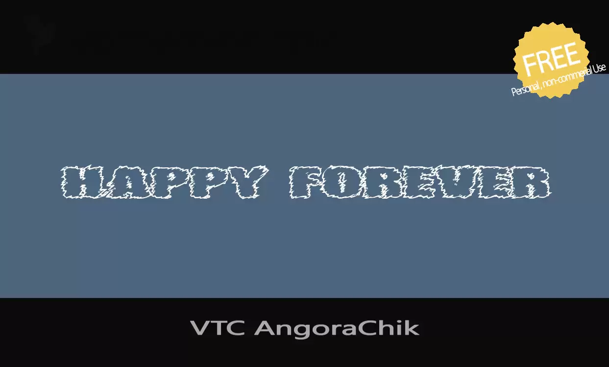 Font Sample of VTC-AngoraChik