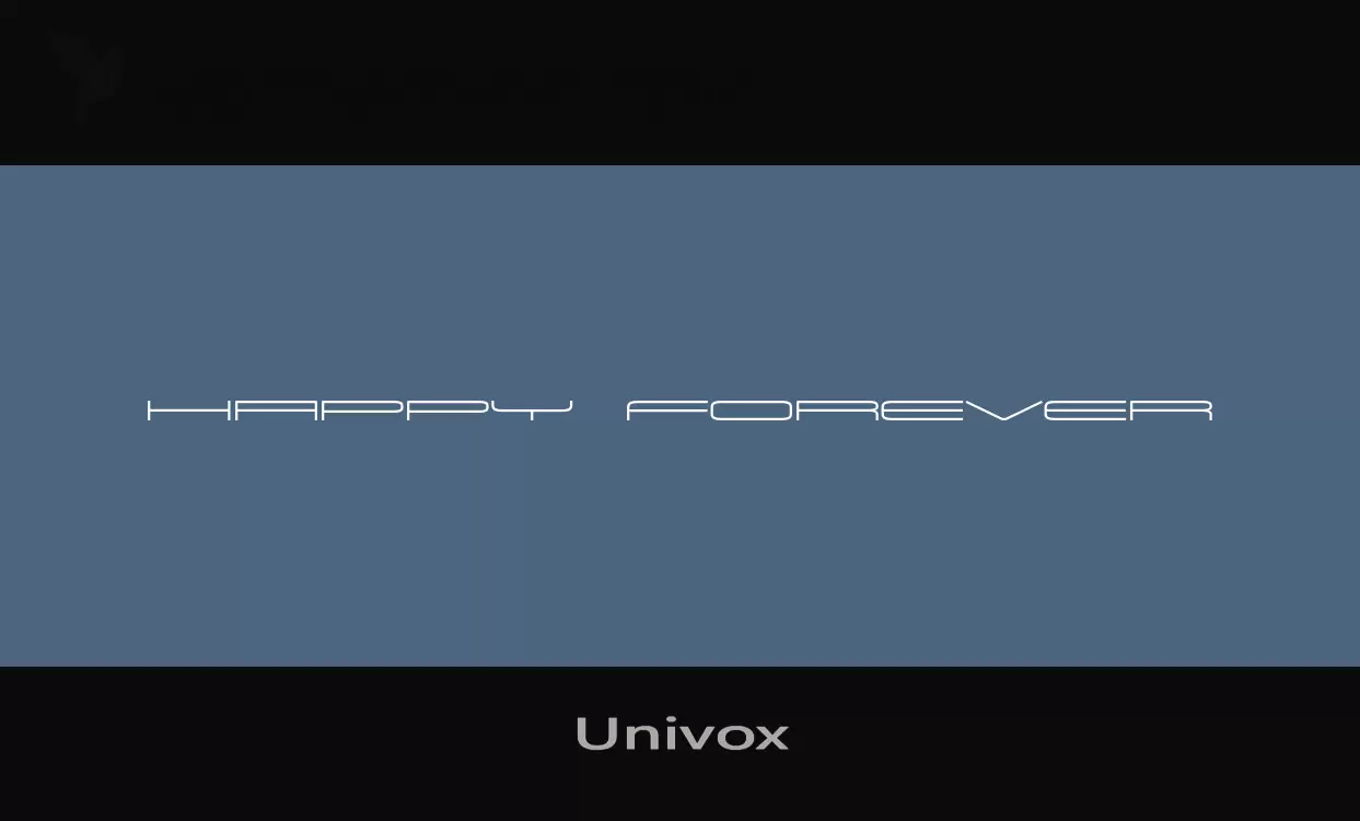 Font Sample of Univox