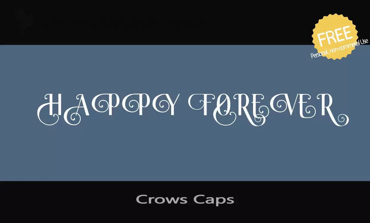 「Crows-Caps」字体效果图