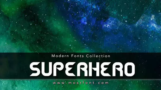 「SUPERHERO」字体排版样式