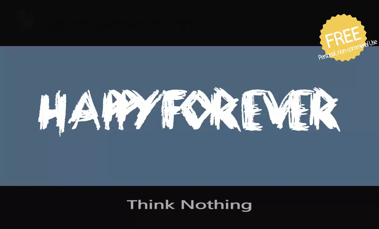 Font Sample of Think-Nothing