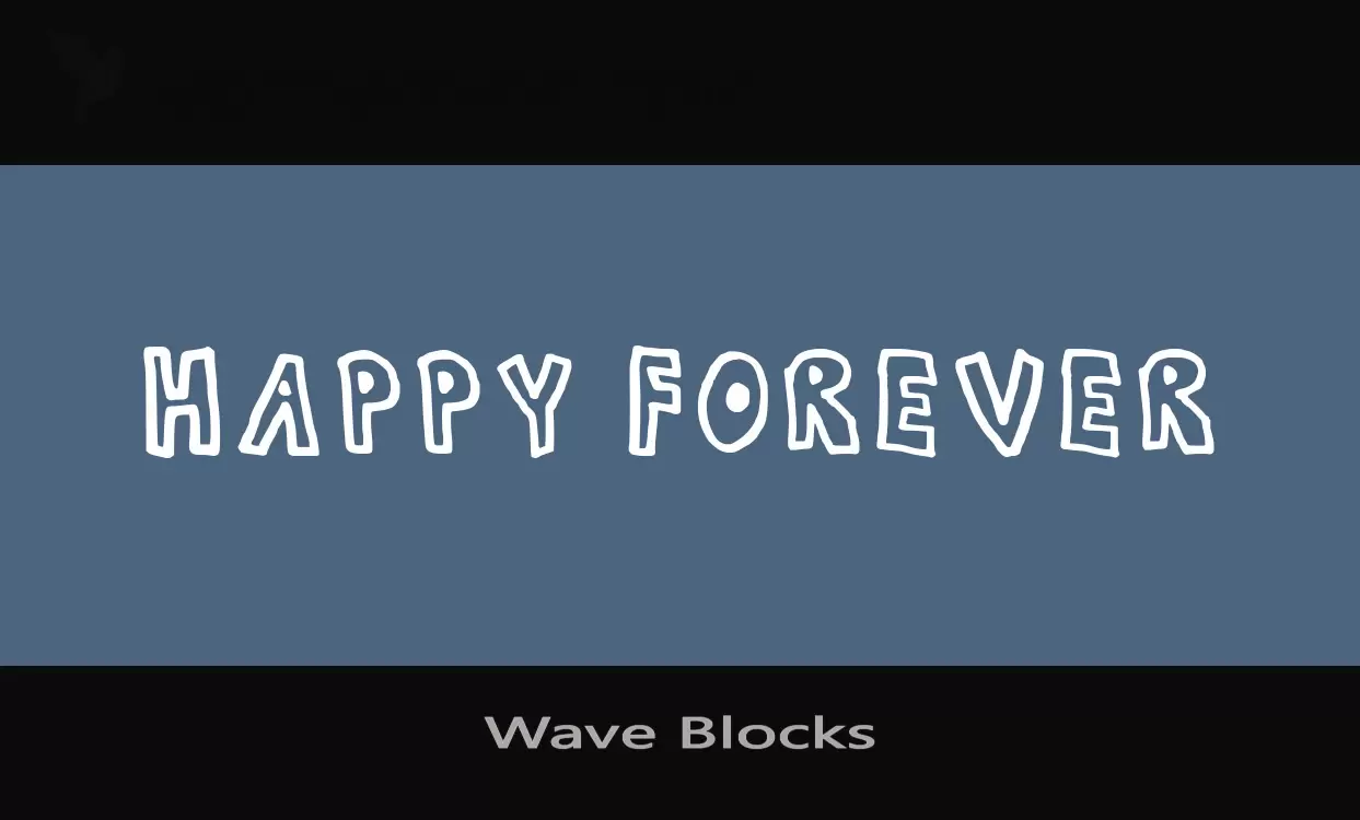 「Wave-Blocks」字体效果图