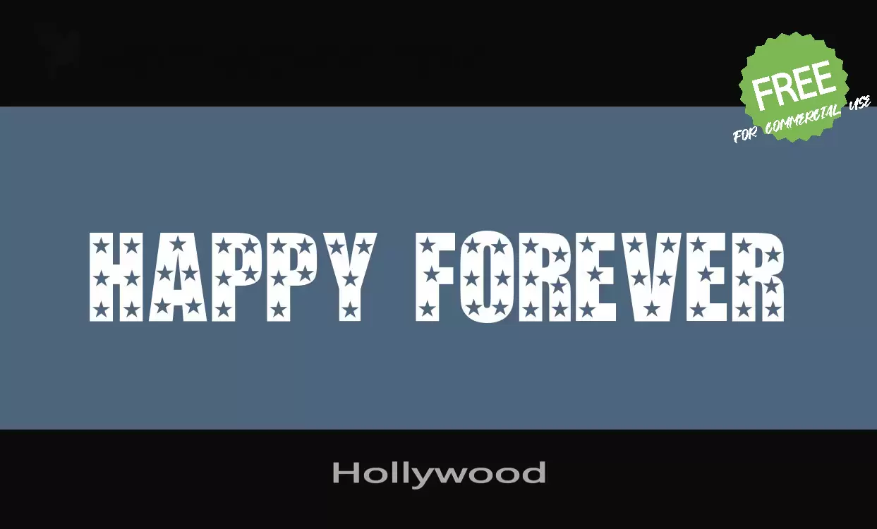 Font Sample of Hollywood