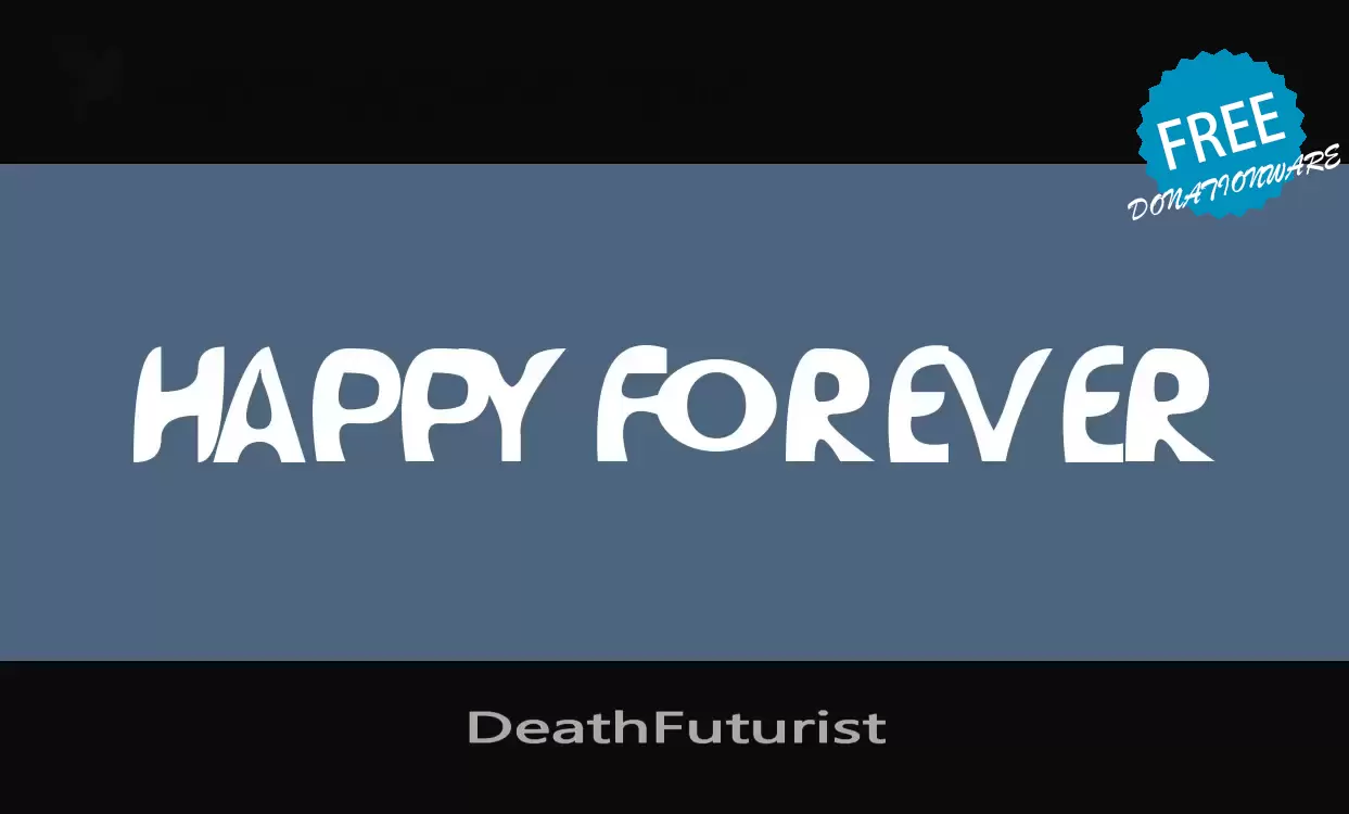 Font Sample of DeathFuturist