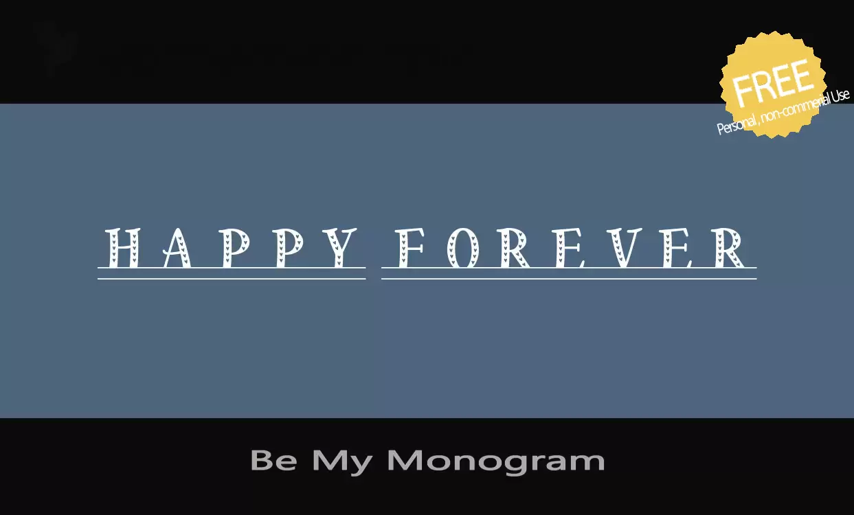 Font Sample of Be-My-Monogram