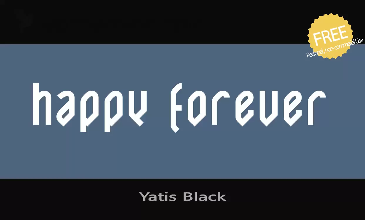 Font Sample of Yatis-Black