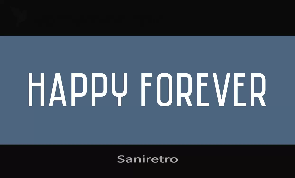 Font Sample of Saniretro