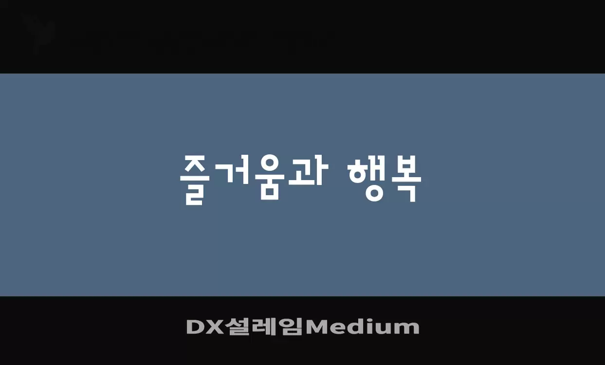 「DX설레임Medium」字体效果图