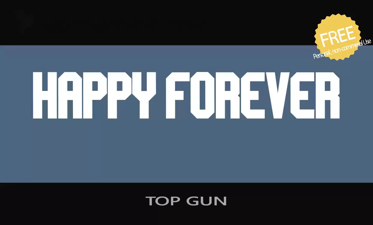 Font Sample of TOP-GUN