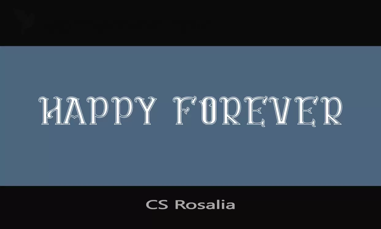 Font Sample of CS-Rosalia