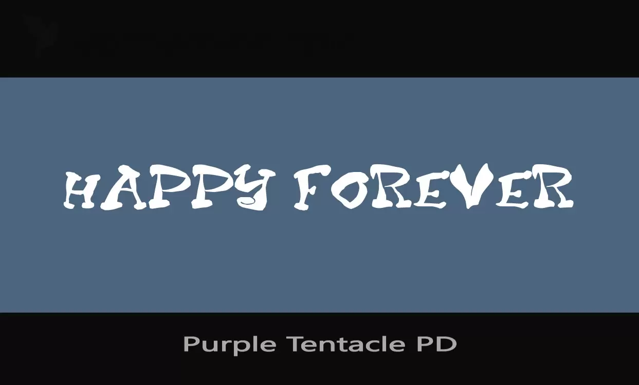 Font Sample of Purple-Tentacle-PD