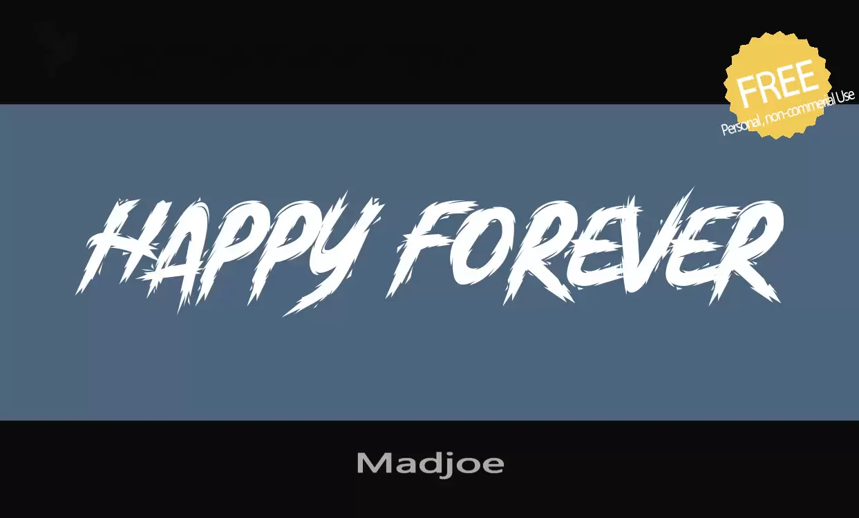 Font Sample of Madjoe