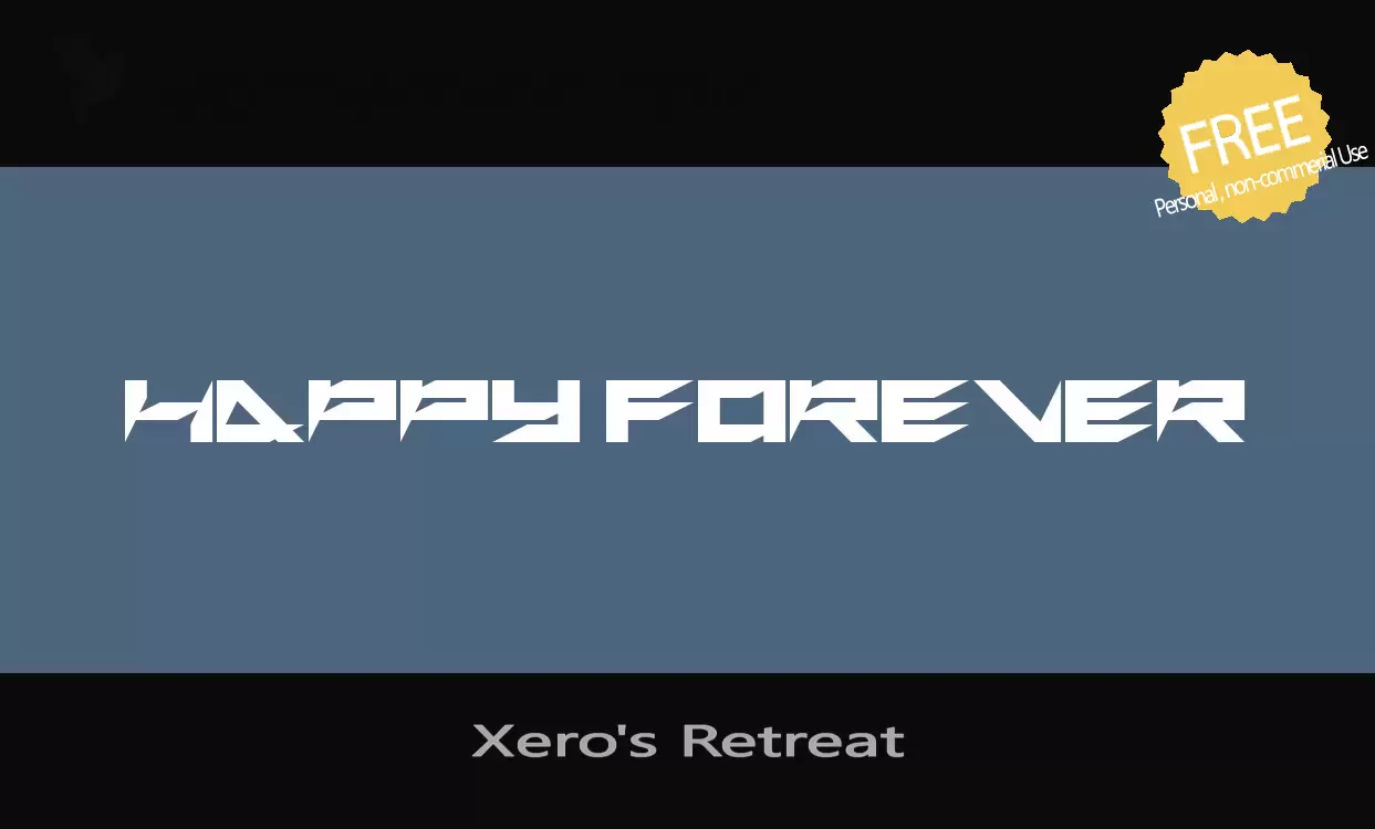 「Xero's-Retreat」字体效果图