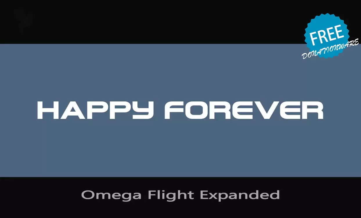 Font Sample of Omega-Flight-Expanded