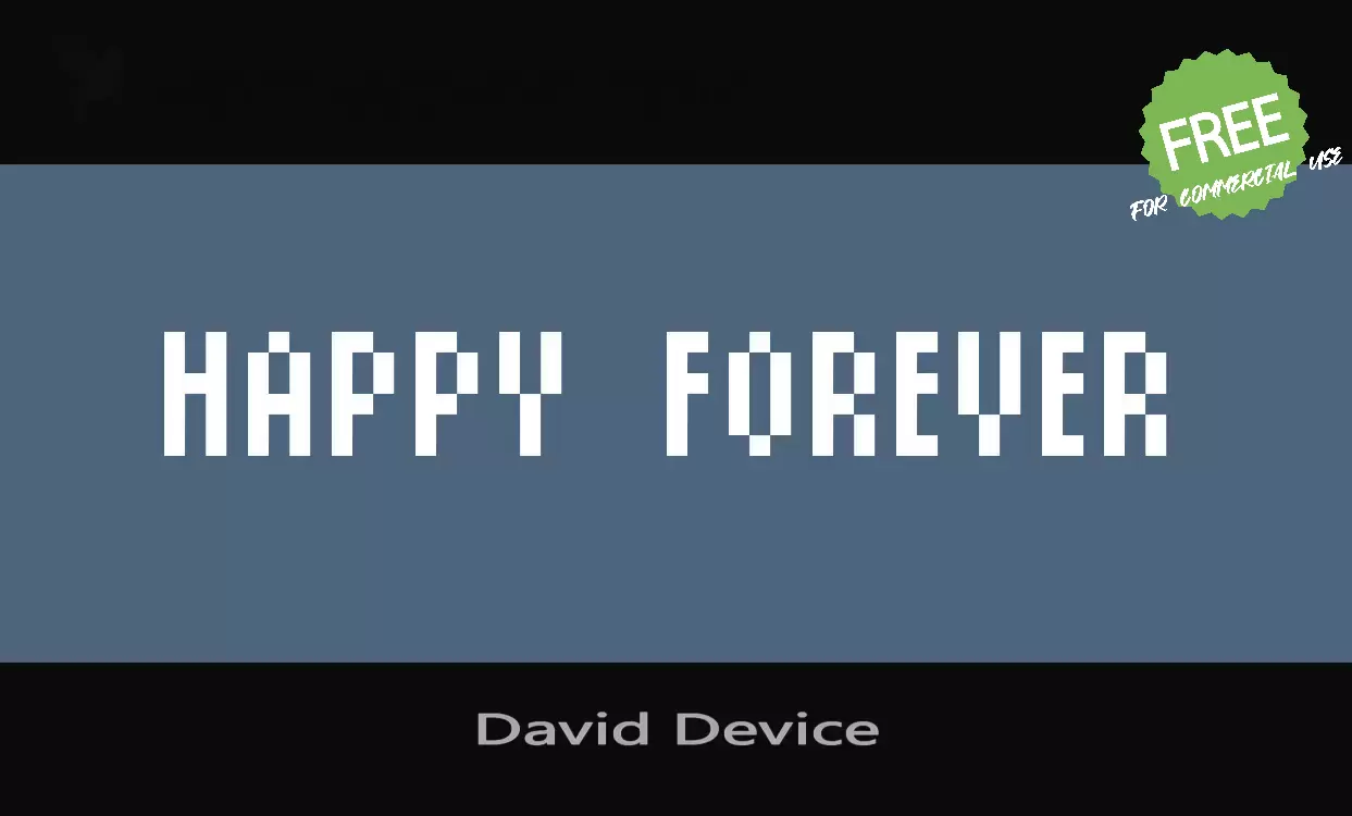 Font Sample of David-Device